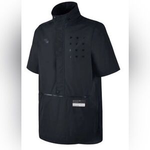 Nike: Short Sleeve Half Zip-Up Jacket w/hidden hood (ptp approx 23in)